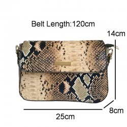 Padrão de pele de cobra - saco de ombro pequeno