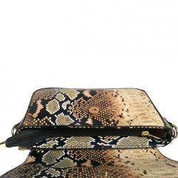 Padrão de pele de cobra - saco de ombro pequeno