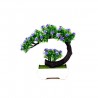 Japonês rosa e flores roxas - pote de bonsai artificial