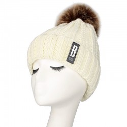 Warm winter wool hat with pom pomHats & Caps