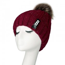 Warm winter wool hat with pom pomHats & Caps