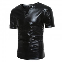 T-shirt metálico brilhante - manga curta