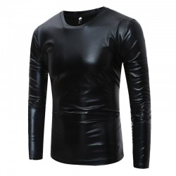 camiseta metálica brilhante - manga longa