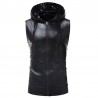 Shiny metallic hoodie - sleeveless vestHoodies & Sweatshirt