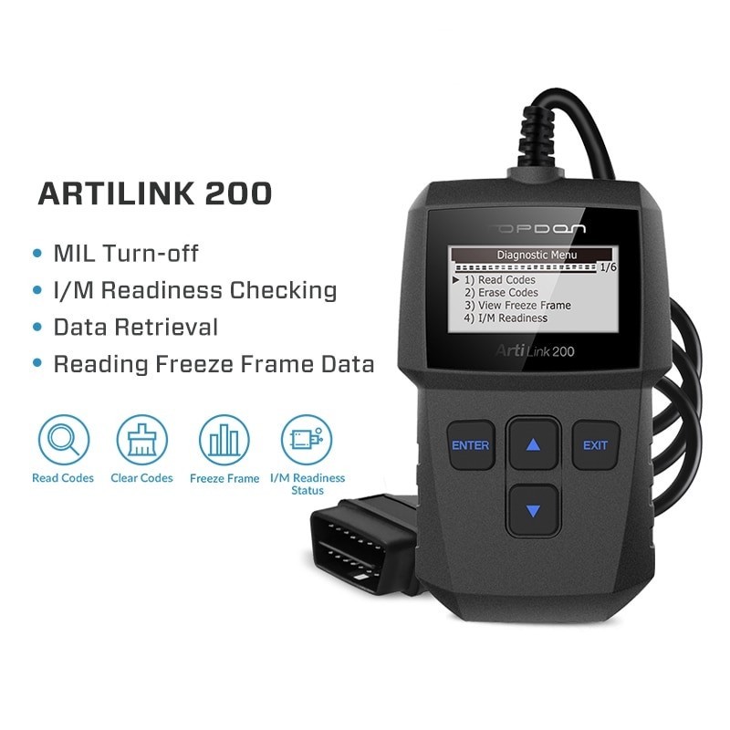 ArtiLink 200 - car diagnostic tool - OBDII OBD2 scanner - X431 code reader 3001Diagnosis