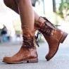 Leather winter boots with back lacing & zipperBoots