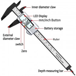 150 mm digital vernier caliper - micrômetro eletrônico - ferramenta de medição
