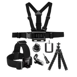 Tripé de polvo - montagem de banda no peito para GoPro Hero 7 6 5 EKEN H9 Xiaomi Yi 4KGS65