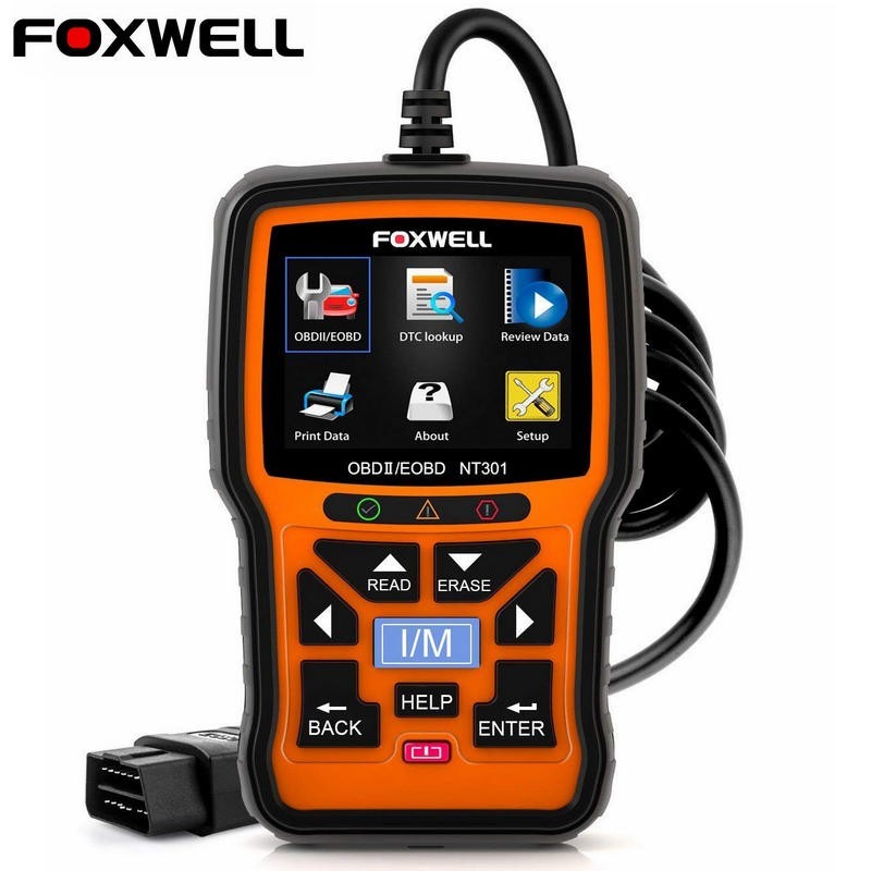 Foxwell NT301 OBD OBD2 scanner - leitor de código de erro - diagnóstico de carro - multi-línguas - universal