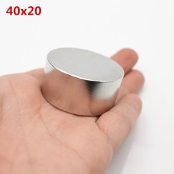 N35 N52 ímã de neodímio - ímã de metal redondo forte 40 * 20mm 2 peças