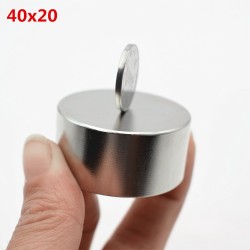N35 N52 ímã de neodímio - ímã de metal redondo forte 40 * 20mm 2 peças
