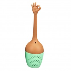 Mão gestos em forma de infusor de chá - estirador de silicone
