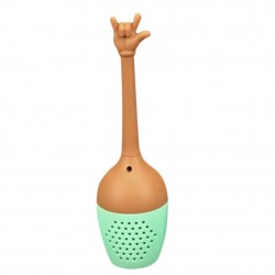 Mão gestos em forma de infusor de chá - estirador de silicone