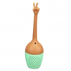 Mão gestos em forma de infusor de chá - estirador de silicone