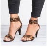 High heel pumps - elegant suede sandals with a back zipperSandals