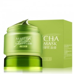 Chá verde orgânico - máscara de cara de lama - tratamento de acne - remoção de cabeça preta
