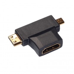 Cabo de vídeo macho HDMI para macho - HDMI para micro HDMI mini HDMI com mini adaptador - cabo de extensão de áudio 5m