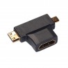 Cabo de vídeo macho HDMI para macho - HDMI para micro HDMI mini HDMI com mini adaptador - cabo de extensão de áudio 5m