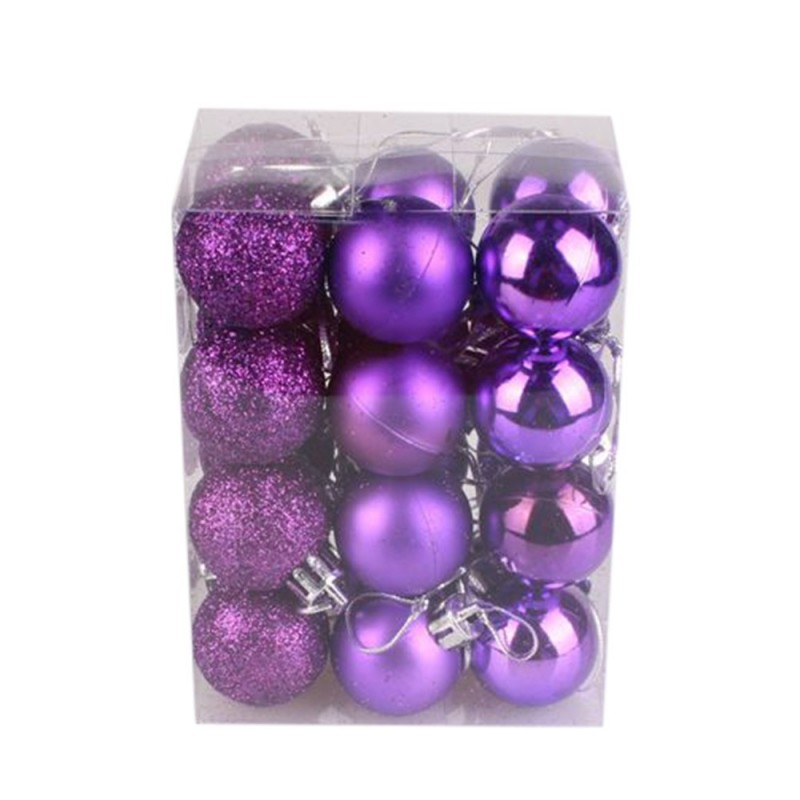 bolas de árvore de Natal - 24 peças