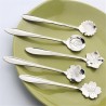 Teaspoon prata decorativa - café e sobremesas 5 peças
