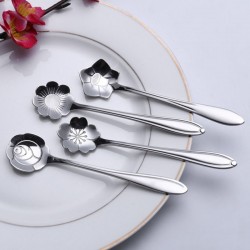 Teaspoon prata decorativa - café e sobremesas 5 peças