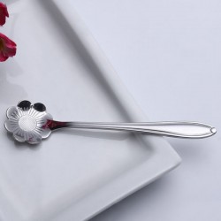 Teaspoon prata decorativa - café e sobremesas 5 peças
