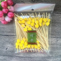 varas de bambu decorativas para coquetel skewers 12cm 100 peças
