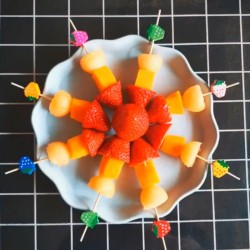 varas de bambu decorativas para coquetel skewers 12cm 100 peças