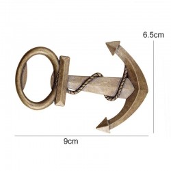 Anchor shaped bottle opener - alloy keychainBar supply