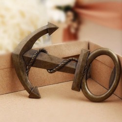 Anchor shaped bottle opener - alloy keychainBar supply