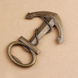 Anchor shaped bottle opener - alloy keychainBar supply