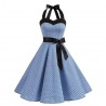 Vintage lace up dress with polka dotsDresses