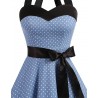 Vintage lace up dress with polka dotsDresses