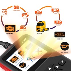Car & truck OBD2 scanner - leitor de código HD V500 - dual-use - ferramenta de diagnóstico