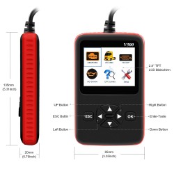 Car & truck OBD2 scanner - leitor de código HD V500 - dual-use - ferramenta de diagnóstico