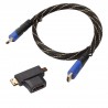 1m - 3m - multifuncional mini HDMI para micro cabo HDMI com mini adaptador - conjunto