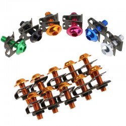 Parafusos universais da motocicleta - grampos de fixação da velocidade da lança - parafusos de carenagem - M6 10 * 6mm 10 peças
