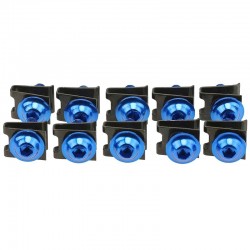 Parafusos universais da motocicleta - grampos de fixação da velocidade da lança - parafusos de carenagem - M6 10 * 6mm 10 peças
