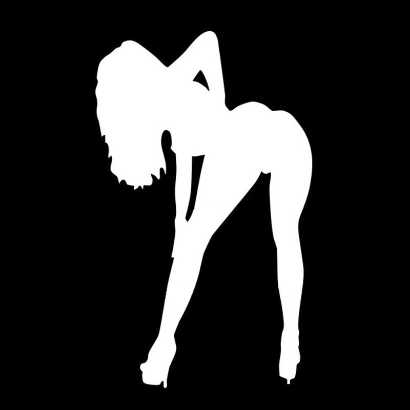 Menina sexy - adesivo de carro de vinil 9 * 15 cm