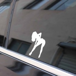 Menina sexy - adesivo de carro de vinil 9 * 15 cm