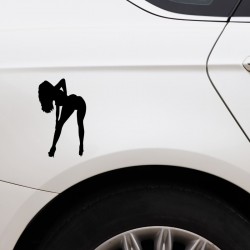 Menina sexy - adesivo de carro de vinil 9 * 15 cm