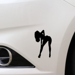 Menina sexy - adesivo de carro de vinil 9 * 15 cm