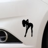 Menina sexy - adesivo de carro de vinil 9 * 15 cm