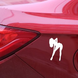 Menina sexy - adesivo de carro de vinil 9 * 15 cm