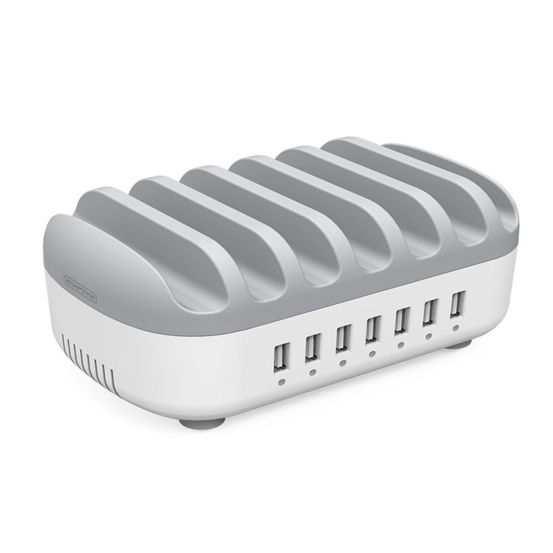 5V2.4A Doca de estação de carregamento USB de 7 portas com suporte de telefone