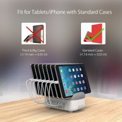 5V2.4A Doca de estação de carregamento USB de 7 portas com suporte de telefone