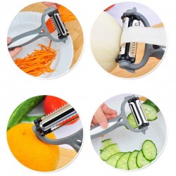 Ferramenta de cozinha rotativa de 360 graus multifuncional - descascador para legumes e frutas - grater - slicer