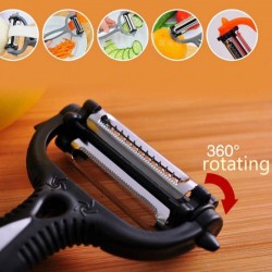 Ferramenta de cozinha rotativa de 360 graus multifuncional - descascador para legumes e frutas - grater - slicer
