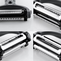 Ferramenta de cozinha rotativa de 360 graus multifuncional - descascador para legumes e frutas - grater - slicer
