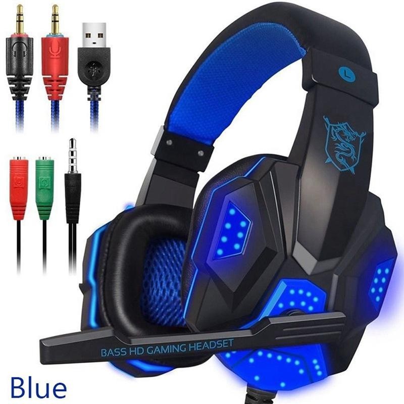 PC780 - auscultadores de jogos - fone de ouvido com fio com microfone & Led